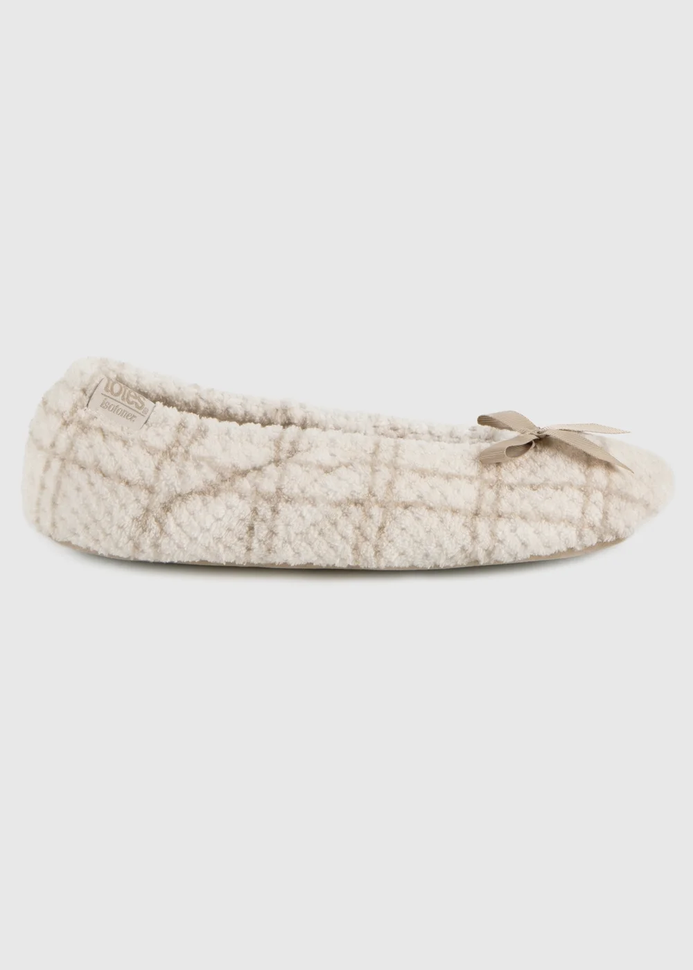 Totes Isotoner Natural Ladies Popcorn Ballet Slippers - 3-4 Image 4