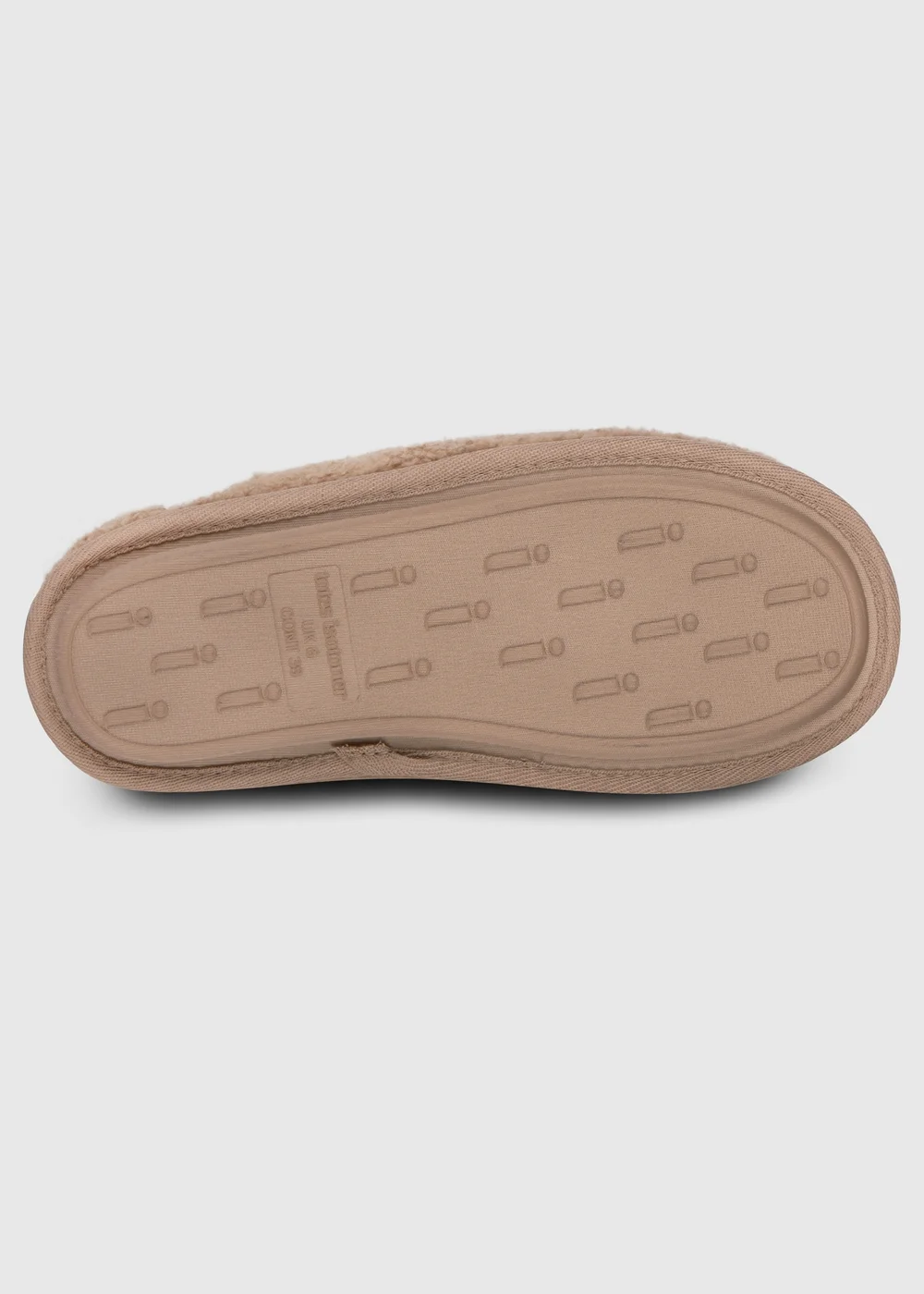 Totes Isotoner Natural Ladies Curly Fur Mule - 4 Image 6