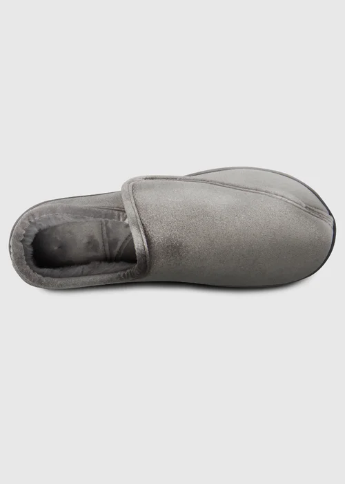 Totes Isotoner Grey Ladies Sparkle Velour Closed Back Slipper - 4 Image 5