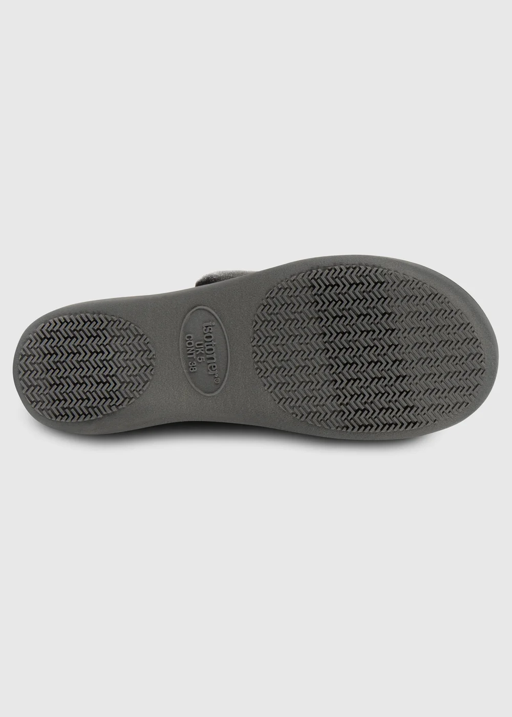 Totes Isotoner Grey Ladies Sparkle Velour Closed Back Slipper - 4 Image 6