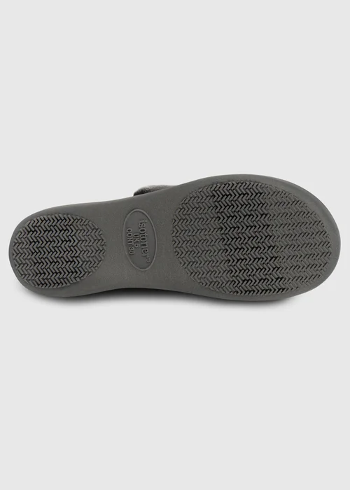 Totes Isotoner Grey Ladies Sparkle Velour Closed Back Slipper - 4 Image 6