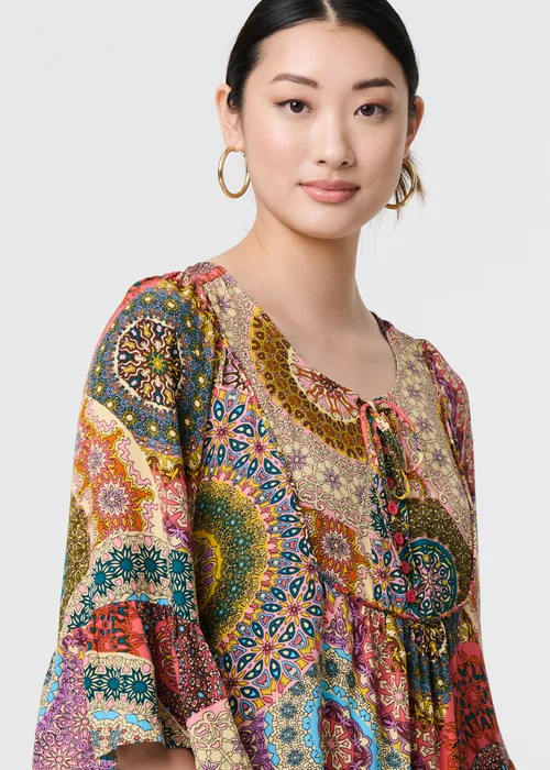 Izabel London Multi Kaleidoscope Print Short Dress - 8 Image 3
