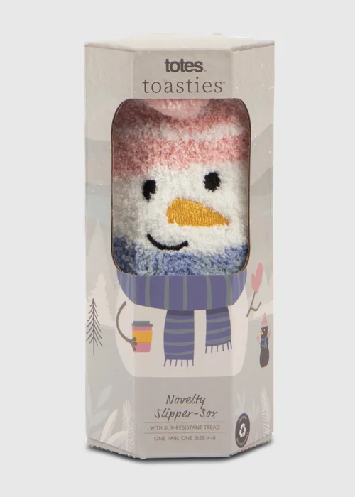 Totes Toasties White Ladies Novelty Super Soft Slipper Socks - One Size Image 4