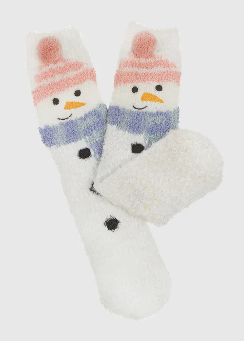 Totes Toasties White Ladies Novelty Super Soft Slipper Socks - One Size Image 1