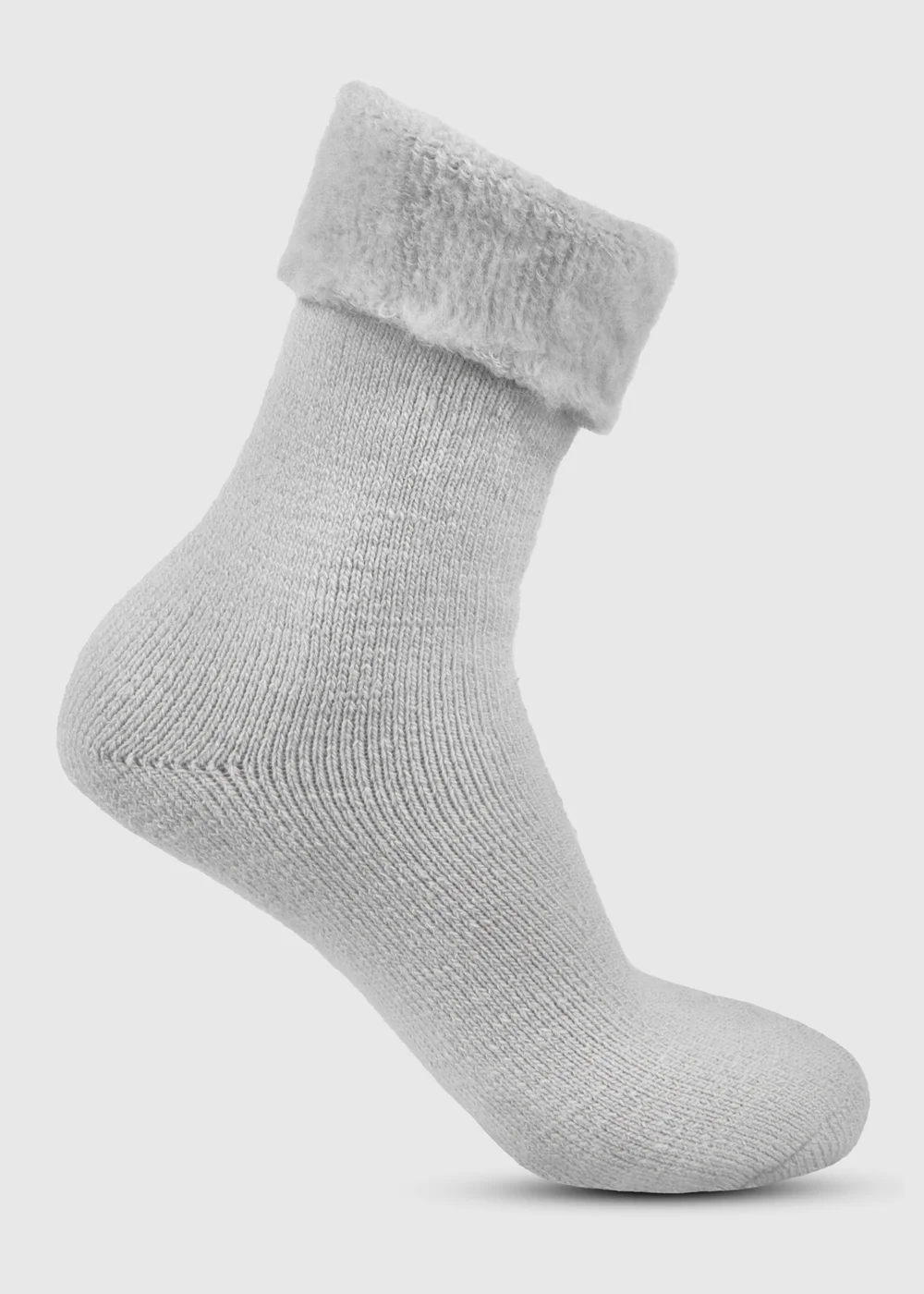 Totes Toasties Grey Ladies Thermal Brushed Bed Sock - One Size Image 3