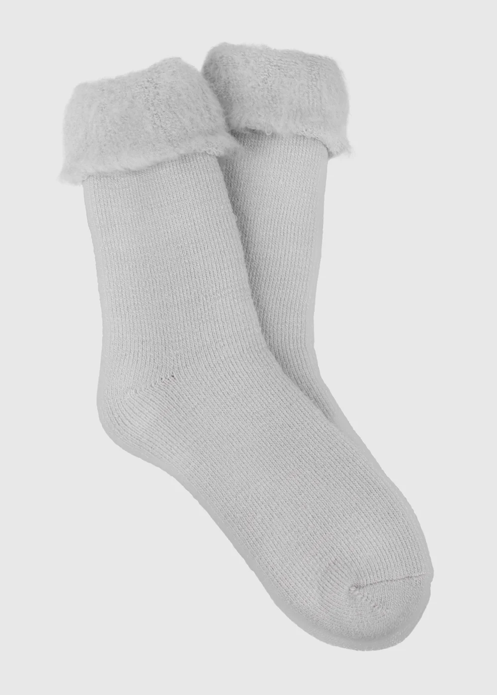 Totes Toasties Grey Ladies Thermal Brushed Bed Sock - One Size Image 1