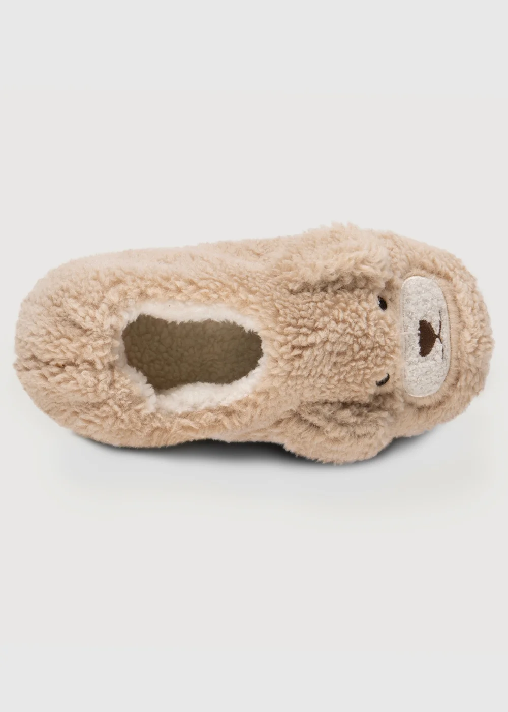 Totes Toasties Cream Ladies Novelty Borg Slippers - Size 5-6 Image 4