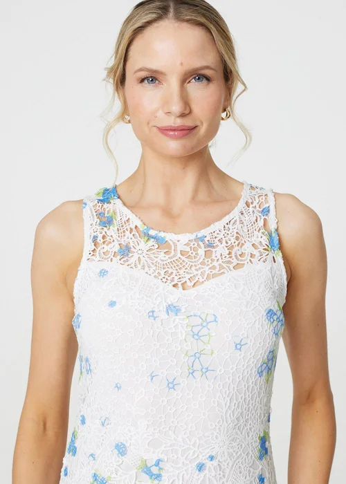 Izabel London White Floral Lace Sleeveless Bodycon Mini Dress - 8 Image 3