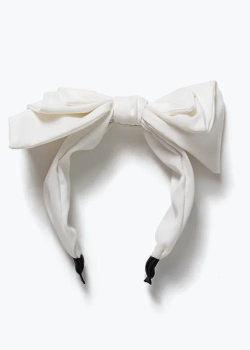 Muse Cream Triple Bow Headband - One Size Image 2
