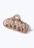 Muse Pink Oversized Looped Hair Claw - One Size Image 1