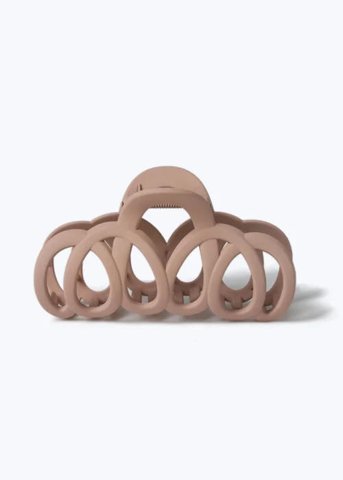 Muse Pink Oversized Looped Hair Claw - One Size Image 2