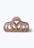 Muse Pink Oversized Looped Hair Claw - One Size Image 2