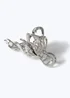 Muse Silver Metal Bow Hair Claw - One Size Image 1