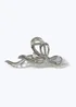Muse Silver Metal Bow Hair Claw - One Size Image 2