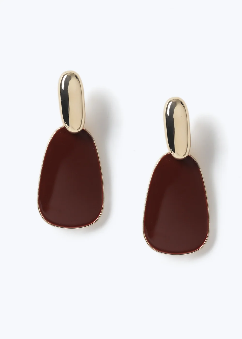 Muse Gold And Red Drop Earring - One Size Image 1