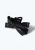 Muse Black PU Leather Bow Hair Claw - One Size Image 1