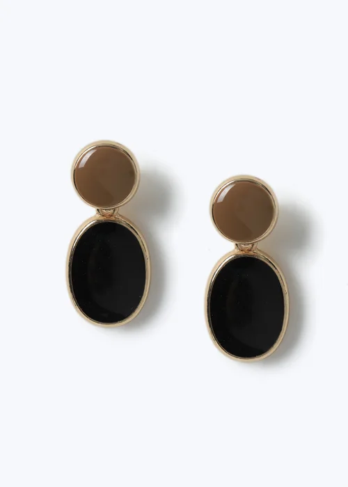 Muse Black And Beige Drop Earring - One Size Image 1