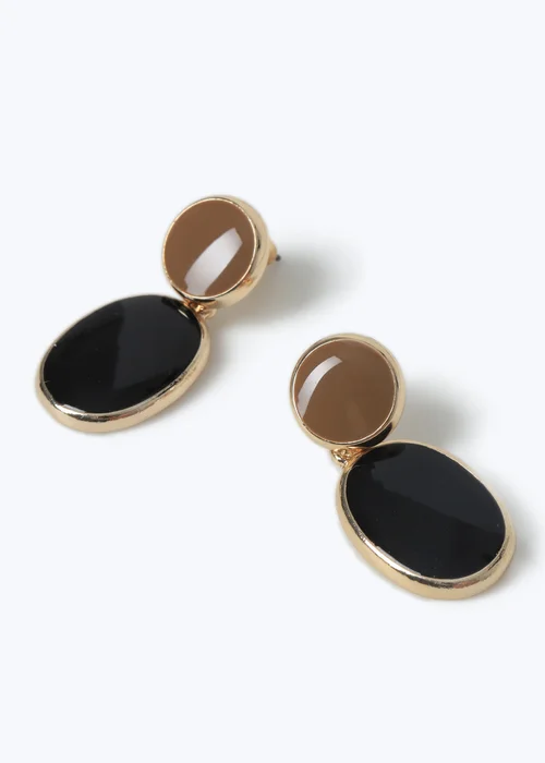 Muse Black And Beige Drop Earring - One Size Image 2