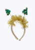 Muse Girls Gold Christmas Tree Headband - One Size Image 2