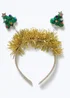 Muse Girls Gold Christmas Tree Headband - One Size Image 1