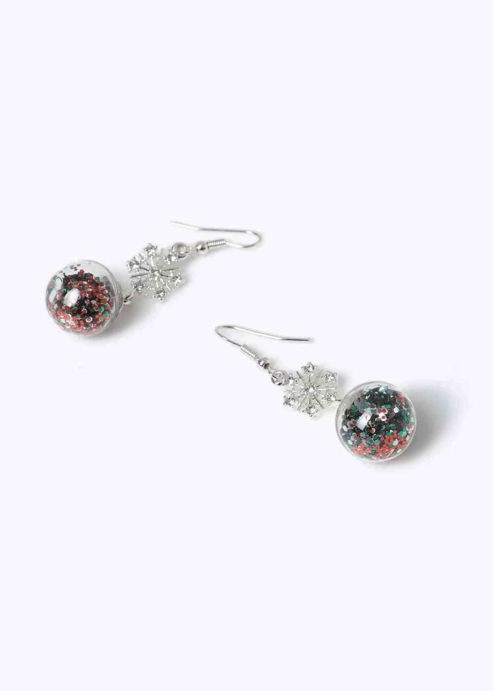 Muse Silver Christmas Ball Shaker Earring - One Size Image 2