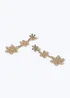 Muse Gold Christmas Multi Snowflake Earring - One Size Image 2