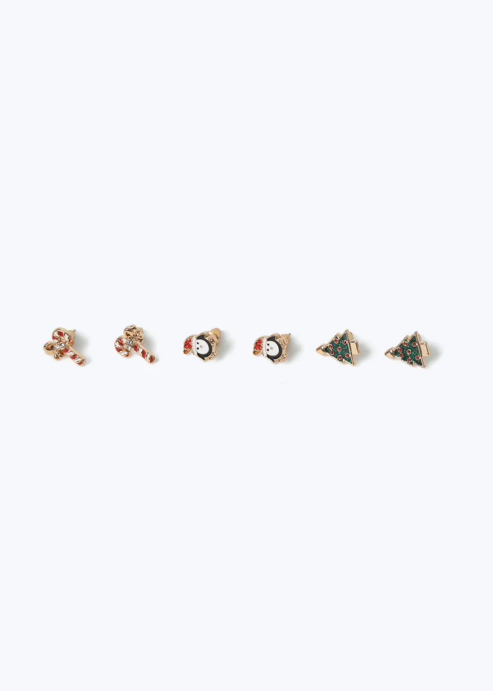 Muse 3 Pack Gold Christmas Novelty Penguin Earrings - One Size Image 2
