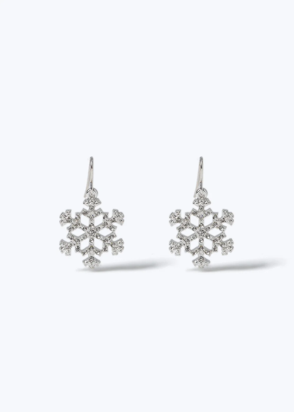 Muse Christmas Snowflake Earring Silver - One Size Image 1