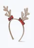 Muse Girls Gold Christmas Antler Headband - One Size Image 2