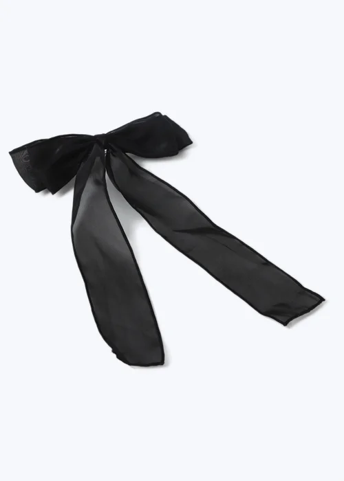 Muse Black Organza Hair Bow - One Size Image 1