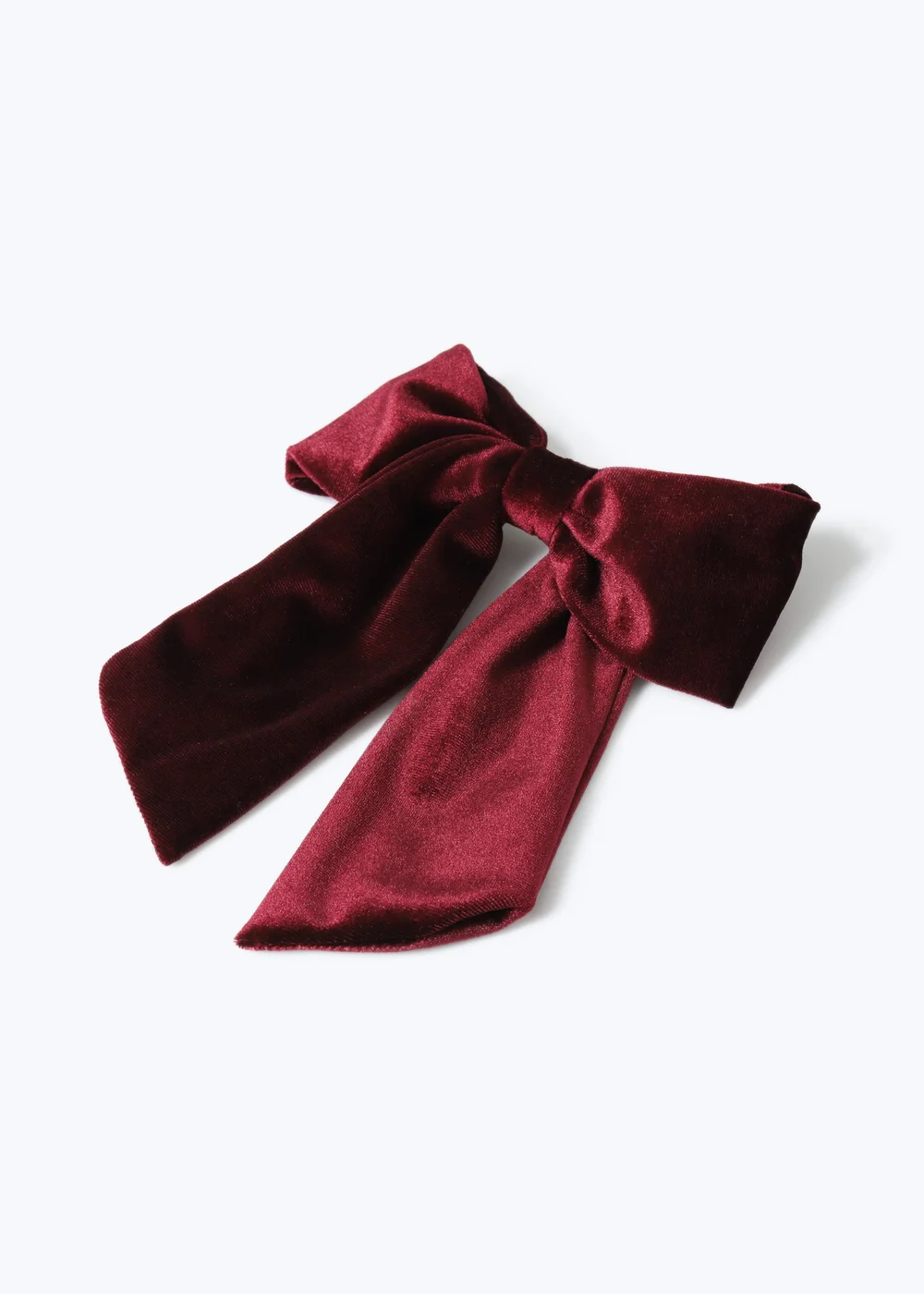 Muse Burgundy Velvet Hair Bow - One Size Image 2
