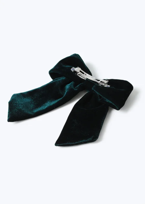 Muse Green Velvet Hair Bow - One Size Image 3
