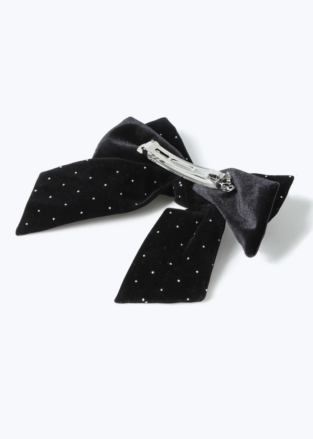 Muse Black Velvet Sparkle Hair Bow - One Size Image 3