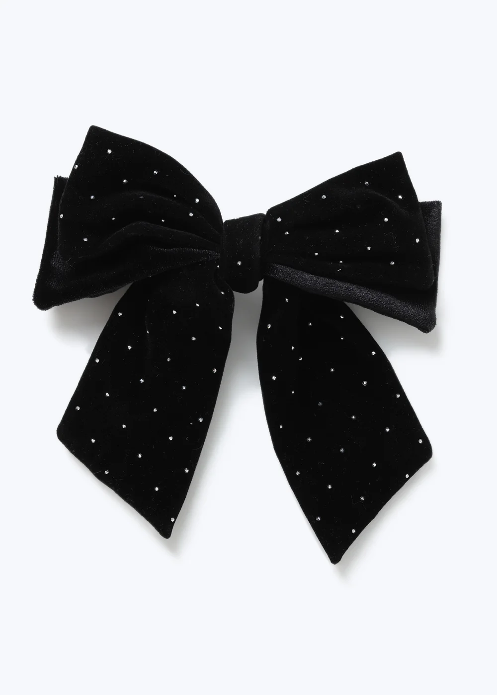 Muse Black Velvet Sparkle Hair Bow - One Size Image 1