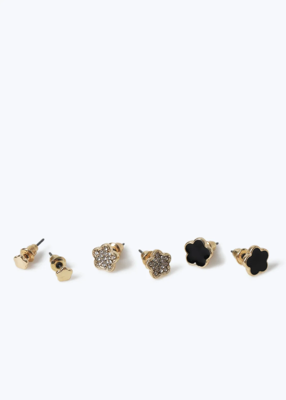 Muse Black Flower Stud Earring Multipack - One Size Image 2