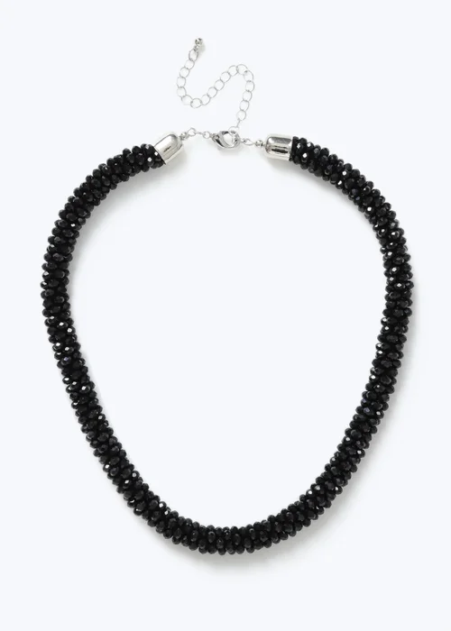 Muse Black Facet Collar Necklace - One Size Image 1