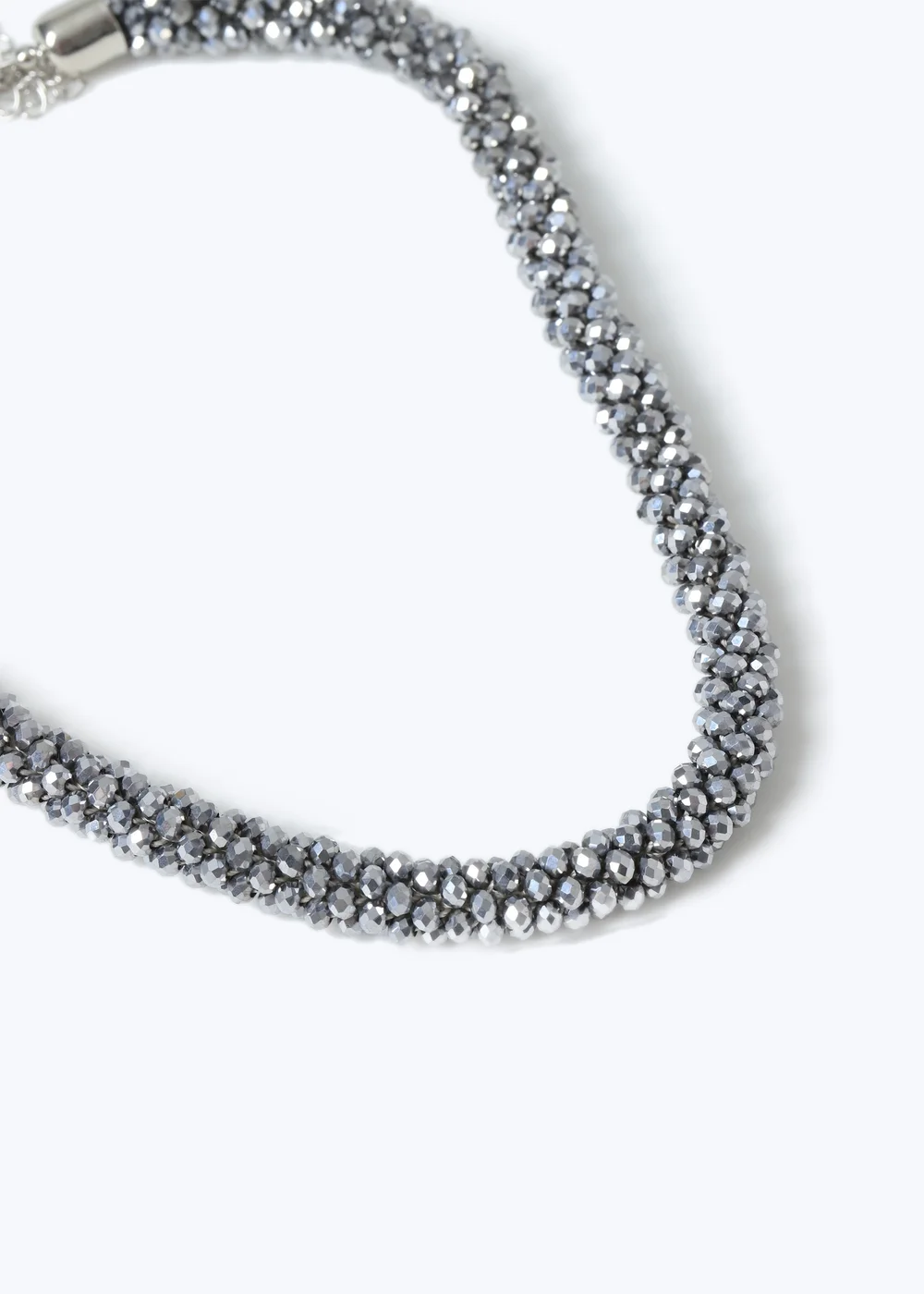 Muse Silver Facet Collar Necklace Hematite - One Size Image 2