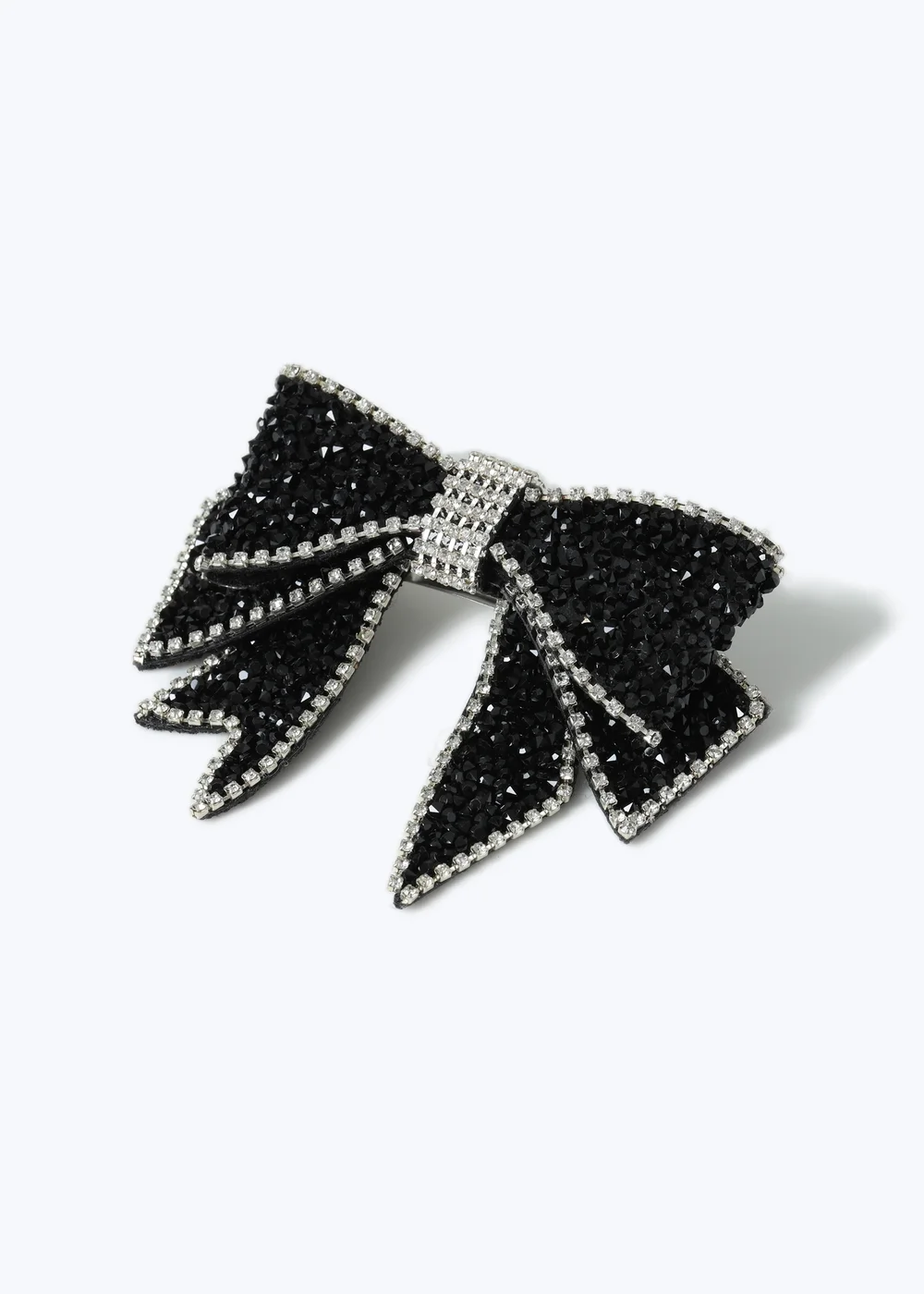 Muse Black Sparkle Statement Hair Bow - One Size Image 1