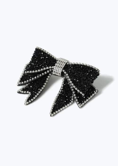 Muse Black Sparkle Statement Hair Bow - One Size Image 1