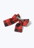 Muse Red Tartan Hair Bow - One Size Image 3