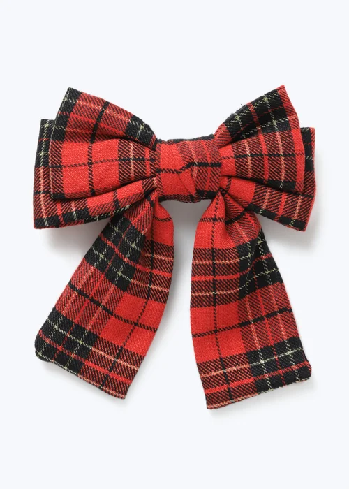 Muse Red Tartan Hair Bow - One Size Image 1