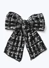 Muse Black Tweed Hair Bow - One Size Image 1