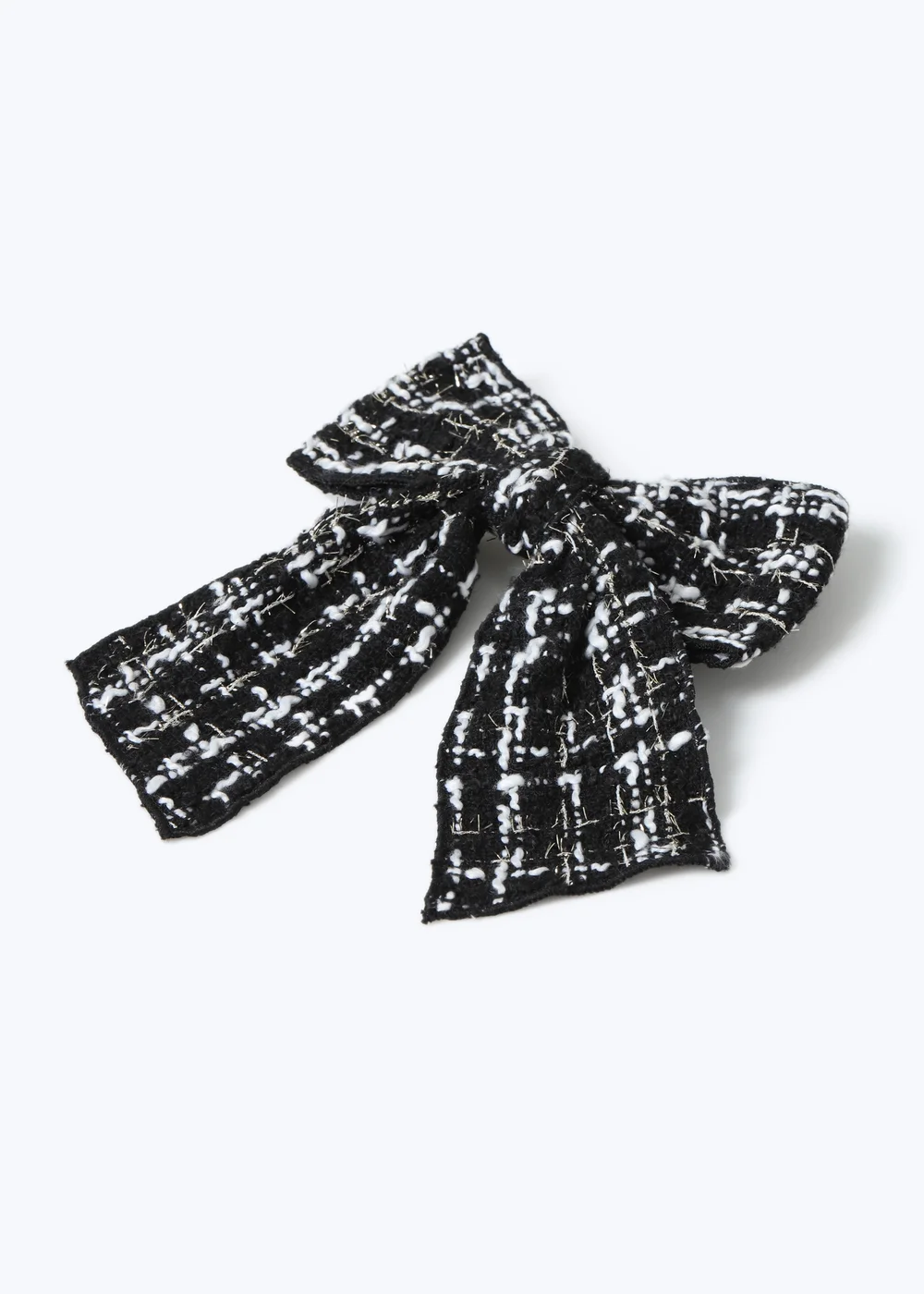 Muse Black Tweed Hair Bow - One Size Image 2