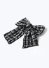 Muse Black Tweed Hair Bow - One Size Image 2
