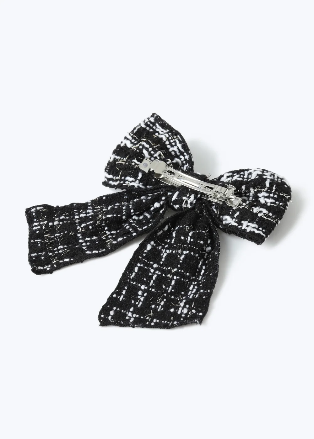 Muse Black Tweed Hair Bow - One Size Image 3