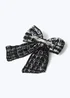 Muse Black Tweed Hair Bow - One Size Image 3