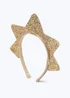 Muse Girls Gold Christmas Star Headband Gold - One Size Image 2