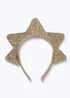 Muse Girls Gold Christmas Star Headband Gold - One Size Image 1