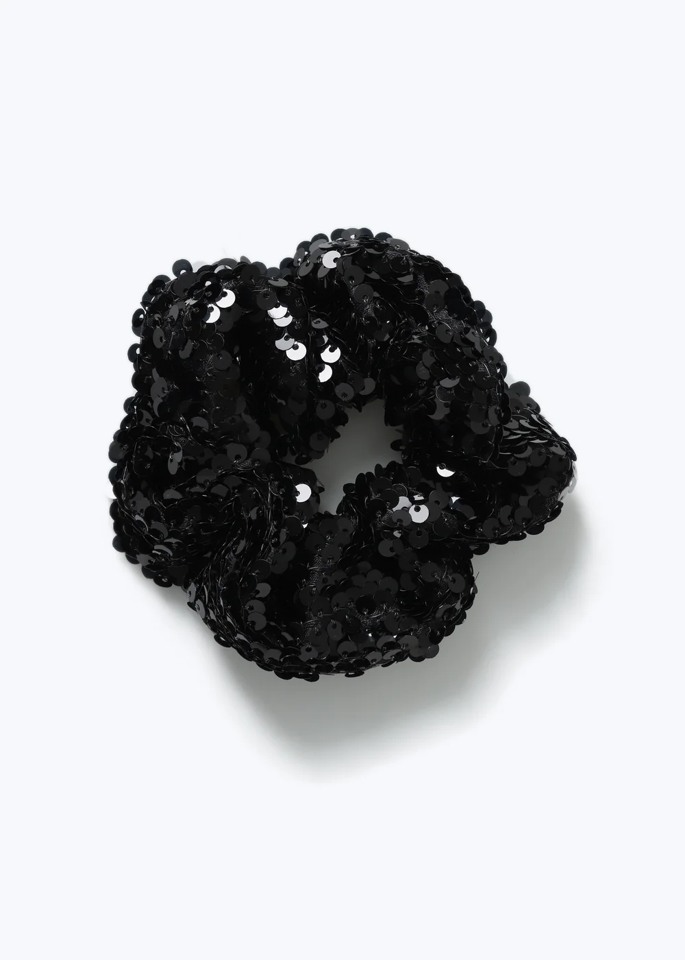 Muse Black Sequin Scrunchie - One Size Image 2