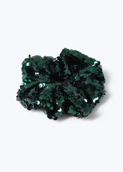 Muse Green Sequin Scrunchie Green - One Size Image 2